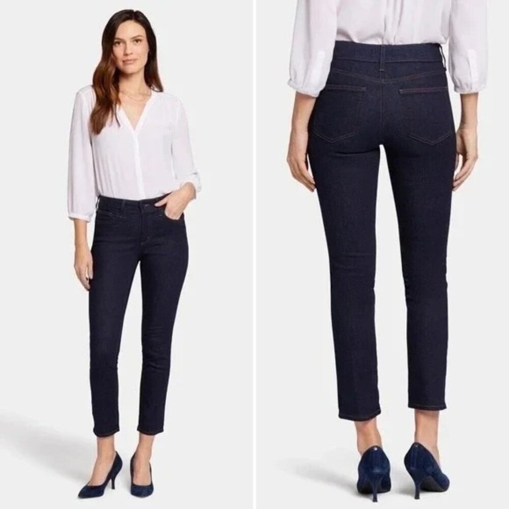 NYDJ Alina Legging Skinny Ankle Jeans Size 2 Dark Wash Jeans Slimming‎